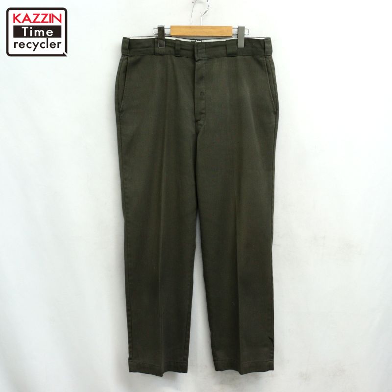 【中古】70s ヴィンテージ ディッキーズ Dickies チビタグ 細工物ズボン下 古着  メンズ L大きさ好いかげんに 緑であること