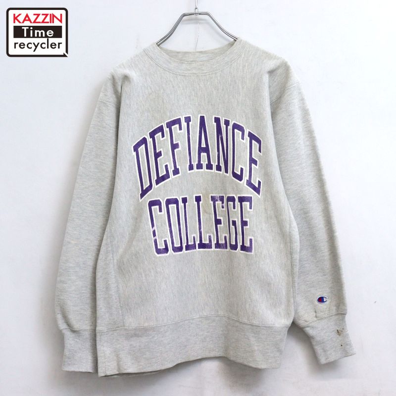 【中古】90s USA製 ヴィンテージ チャンピオン Champion カレッジプリント リバースウィーブスウェット 古着 メンズ 表記Lサイズ グレー|Vintage古着屋 KAZZINTimerecycler