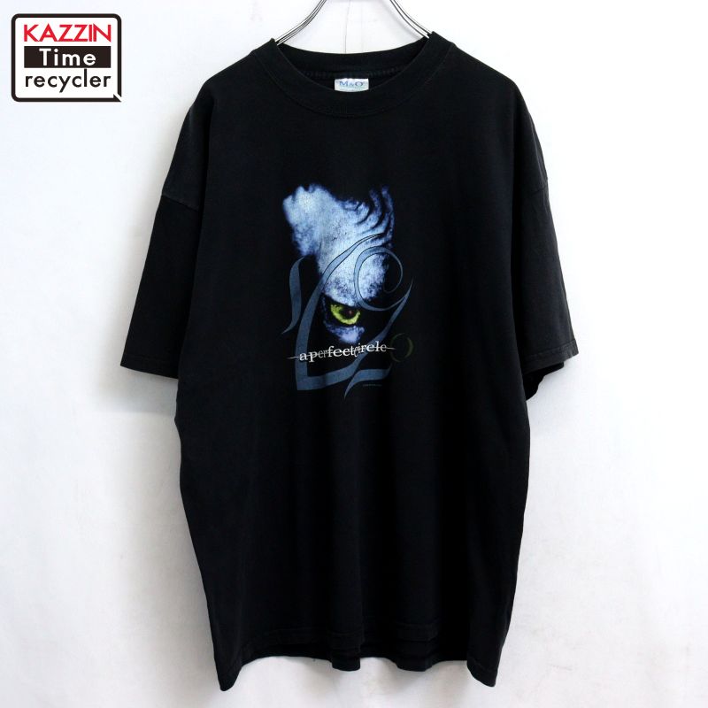【中古】00s M&O A Perfect Circle バンドT 半袖Ｔシャツ 古着 メンズ 表記XLサイズ ブラック｜Vintage古着屋 KAZZINTimerecycler