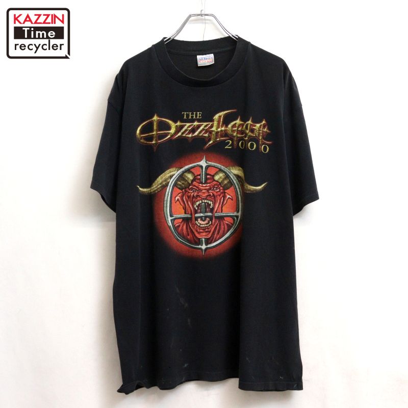 【中古】00s All Sport オズフェスト OZZFEST 2000 バンドTシャツ 古着 メンズ 表記XLサイズ ブラック|Vintage古着屋 KAZZINTimerecycler