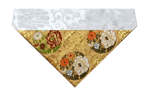 楽天市場】【ポイント5倍+クーポン】仏具 『三角打敷 綴 華紋柄 100