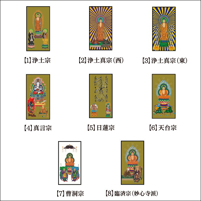 市場 エントリーでP5倍+クーポン 真言宗 天台宗 三尊仏 浄土真宗 中 曹洞宗 陽 モダン掛軸 浄土宗 ひなた 仏具 日蓮宗 ライト モダン 臨済宗  ブラウン