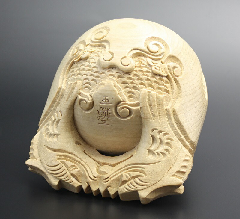 楠木木魚（仏教佛具工房）在庫品セール中 Amazon｜仏具 木魚 杢魚 本楠上彫 5.0寸 華 【天台宗 真言宗