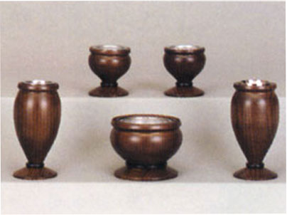 【7/19~26限定 P5倍+クーポン】【仏具】モダン仏具セット『エミール ダークオーク 5点セット』( ミニ仏壇 小型仏壇 家具調仏壇 現代 家具調仏具 小型上置型仏壇 仏具 仏壇 セット 仏具セット モダン 仏具用品 おしゃれ 仏壇仏具 ミニ 仏飯器 仏器 線香差し 線香立て )|仏壇 数珠 盆提灯 京仏壇はやし