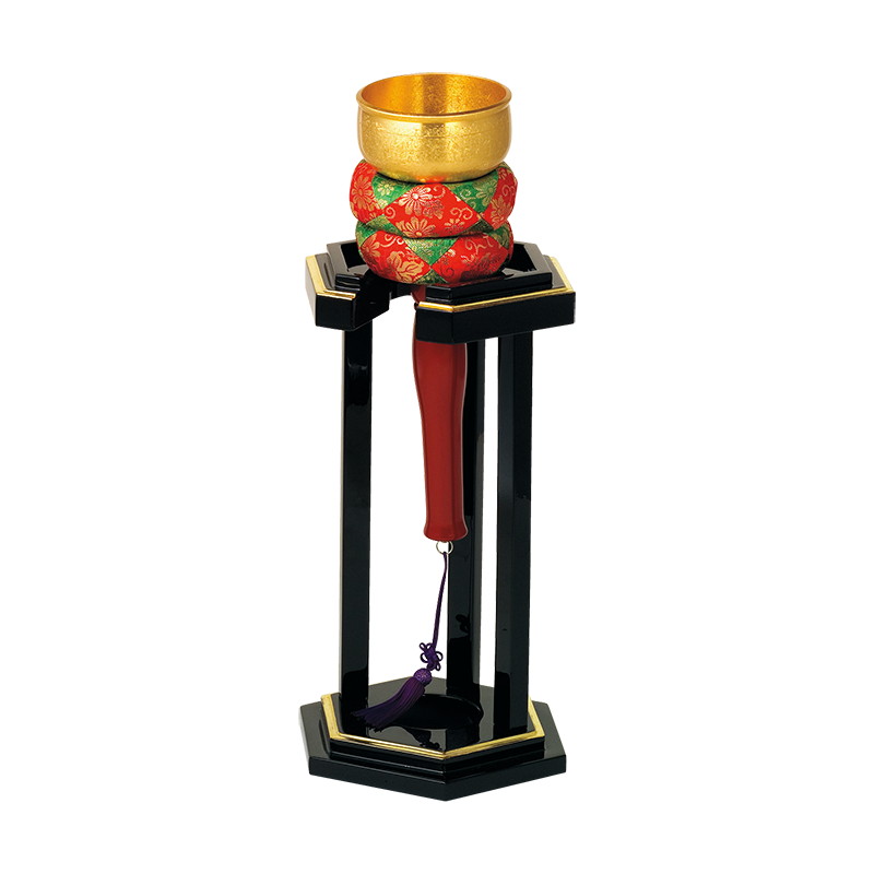 【ポイント5倍】印金置台 黒塗面金箔押 幅21cm×奥行18cm×高さ35cm( 仏具 セット 台 りん台 リン棒 印金 リン リン台 寺院 お寺 寺 寺院用 収納 置き台 置台 鈴台 寺用仏具 寺院用仏具 寺院仏具 りん棒 )