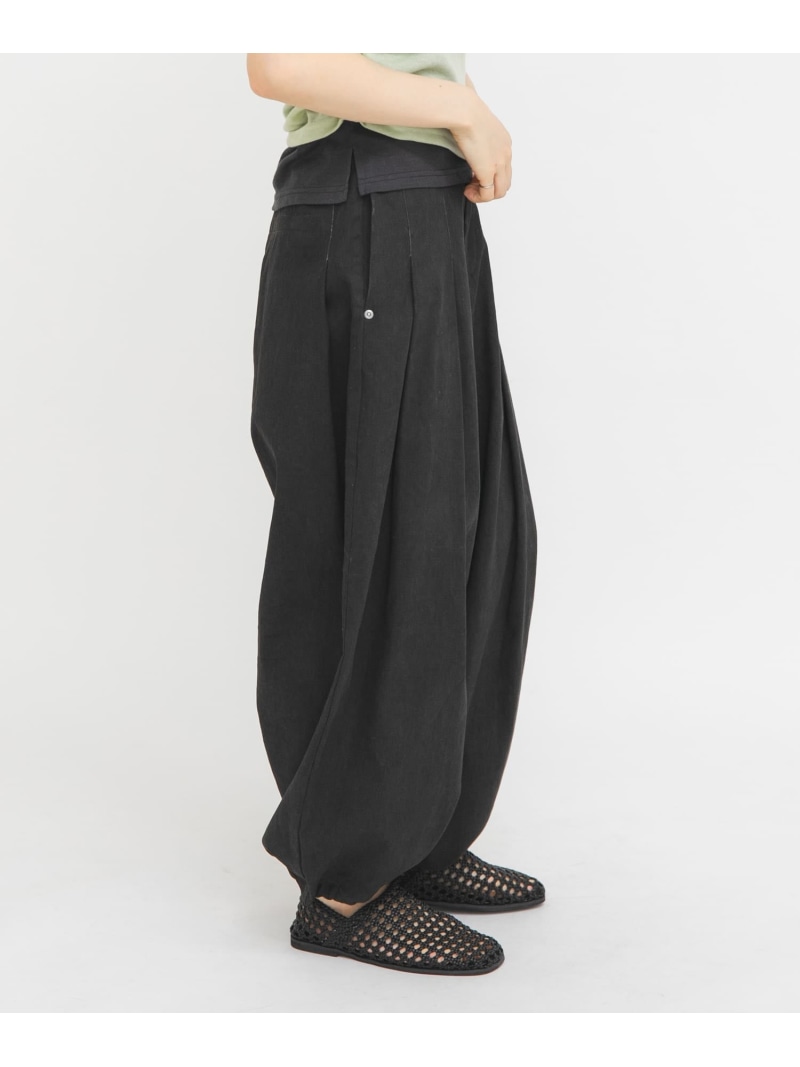 ユーズドライクタックWIDEパンツ KBF ケービーエフ パンツ その他のパンツ ブラウン ホワイト グレー【送料無料】[ Fashion]