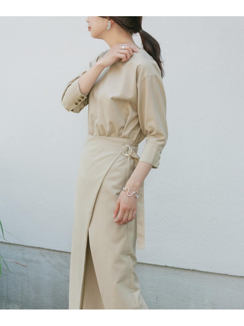 楽天市場 Rakuten Fashion Sale 40 Off Kbf ラップスカートワンピース Kbf ケービーエフ ワンピース ワンピースその他 ブラウン オレンジ Rba E 送料無料 Kbf ケービーエフ