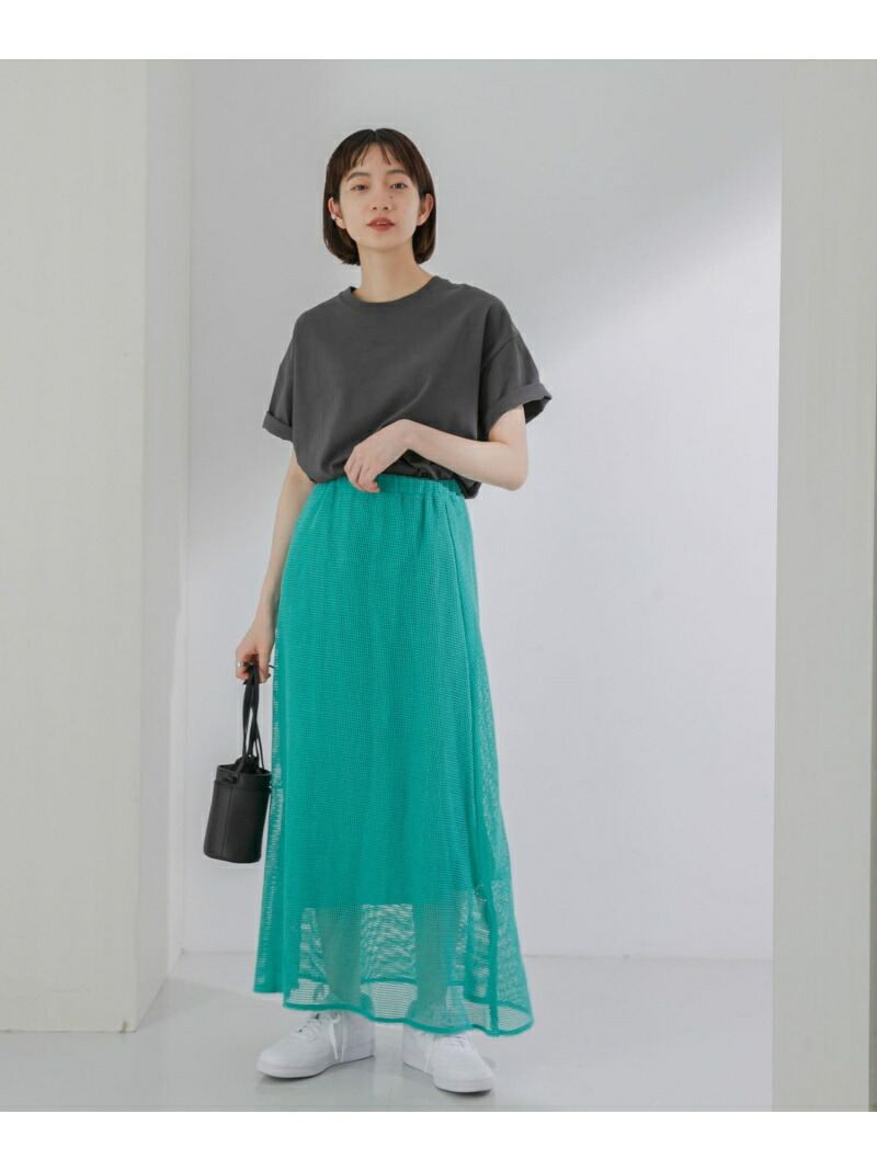 メッシュ太陽フレアスコート Kbf ケービーエフ スカート スカートその他 白 新緑の色 カーキ 貨物輸送無料 Rakuten Fashion Thac Or Th