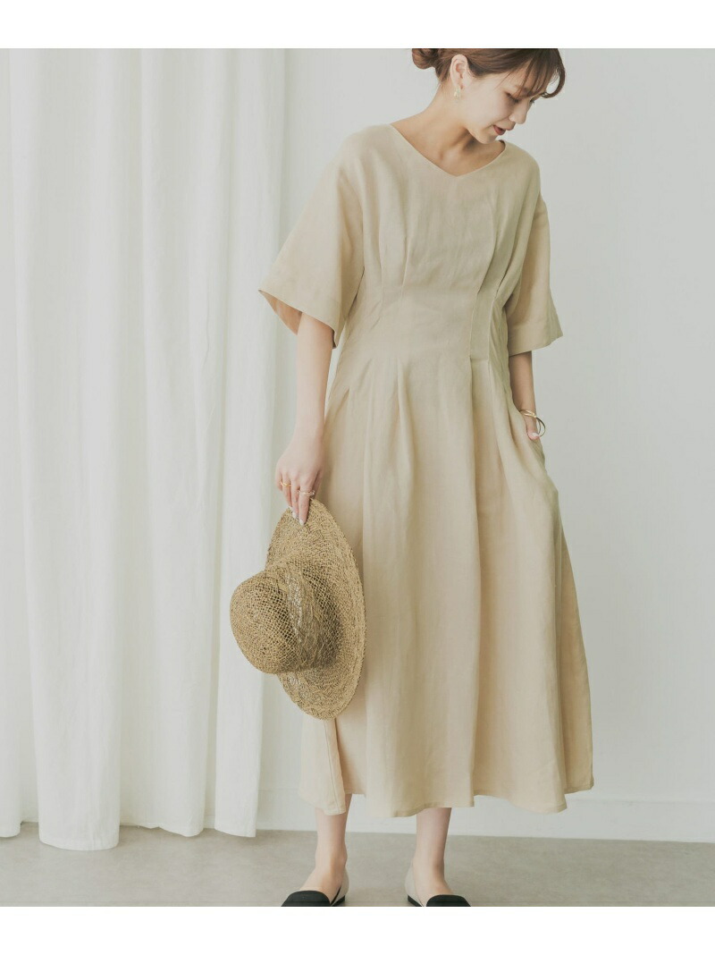 大人も着やすいシンプルファッション 予約 Kbf レーヨンリネンウエストタックワンピース Kbf ケービーエフ ワンピース ワンピースその他 ベージュ グリーン ネイビー 先行予約 Rakuten Fashion Kbf ケービーエフ 美品 Aqsasport Org