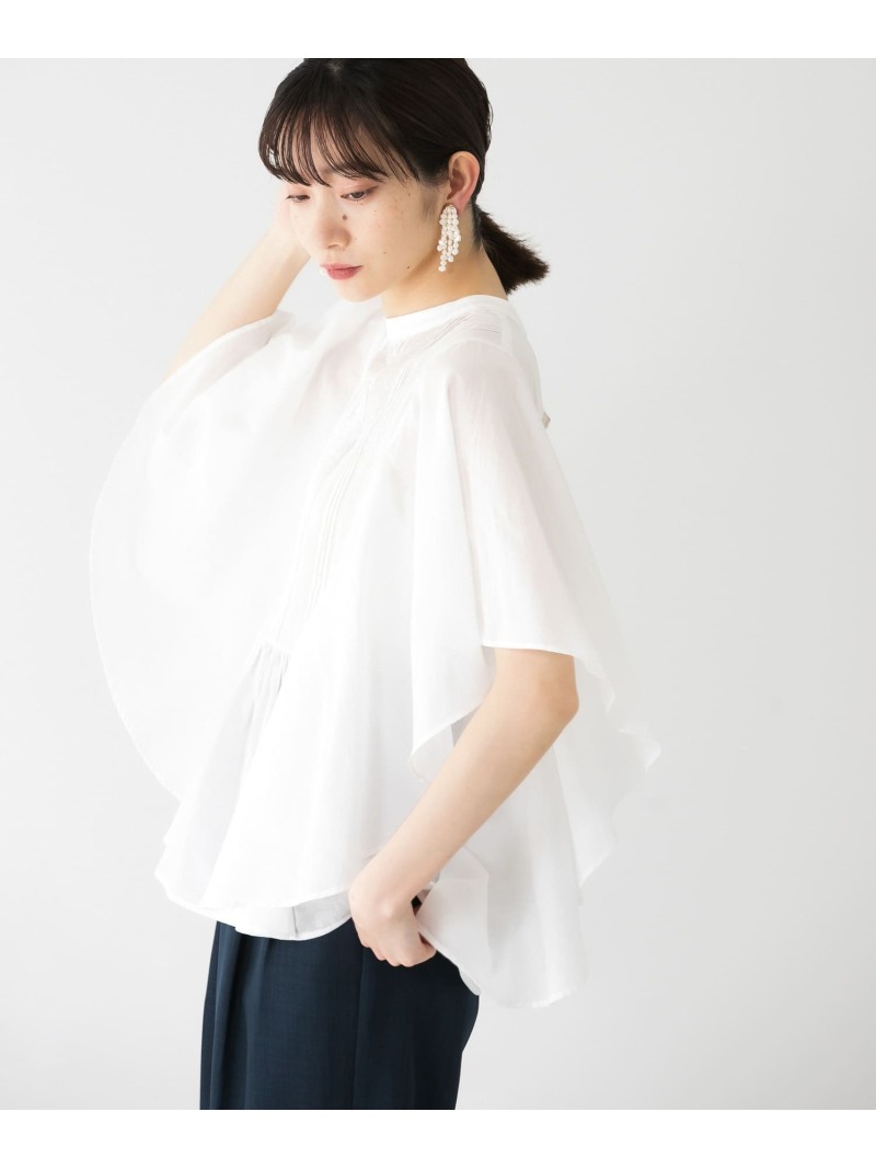 ピンタックバタフライスリーブブラウス Kbf ケービーエフ ブラウス シャツ