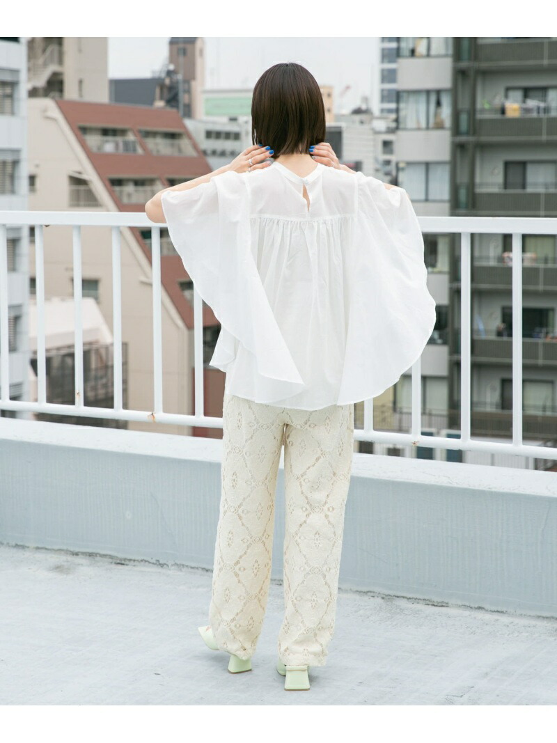 ピンタックバタフライスリーブブラウス Kbf ケービーエフ シャツ ブラウス