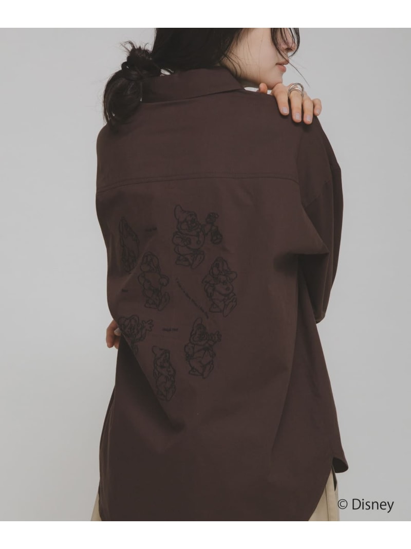 Disney/刺繍シャツ KBF ケービーエフ トップス シャツ・ブラウス ホワイト ブラウン【送料無料】[ Fashion]