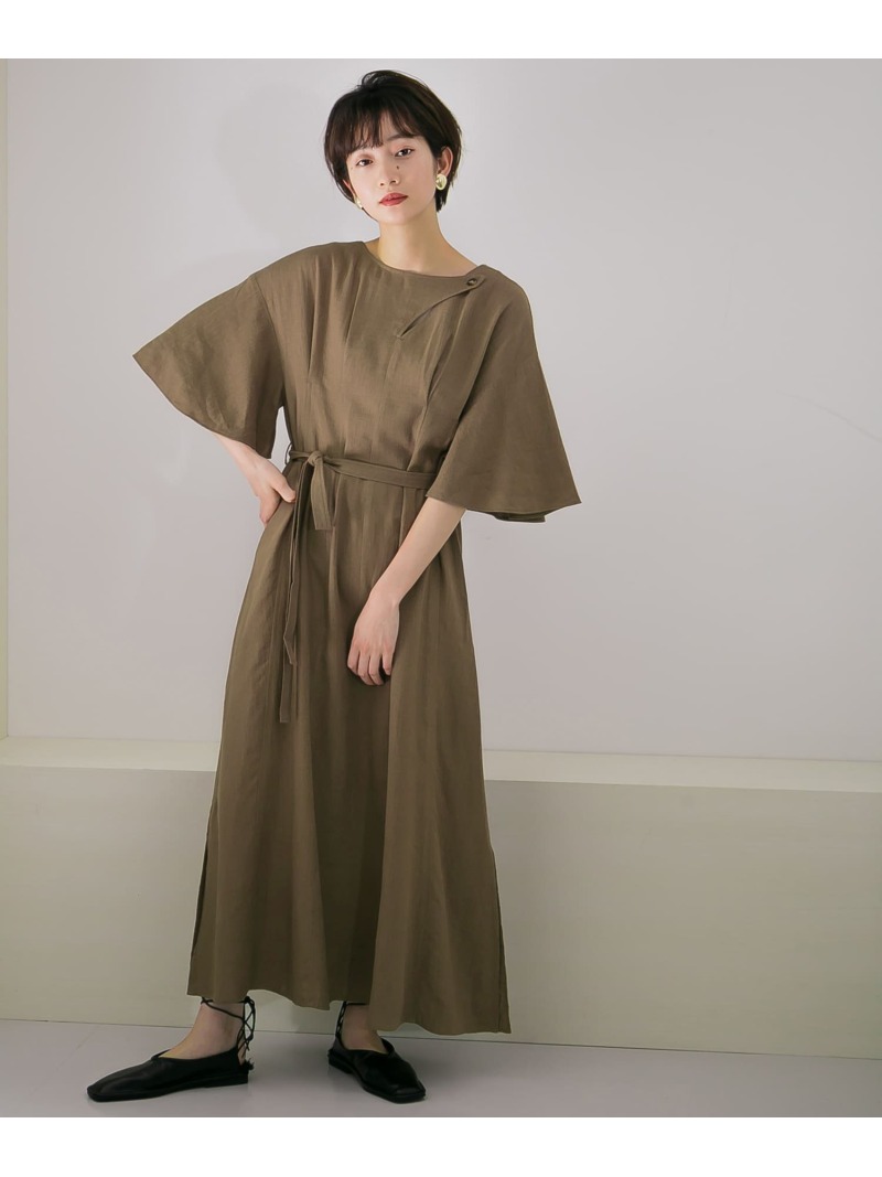 楽天市場 Rakuten Fashion 2wayボタンワンピース Kbf ケービーエフ ワンピース ワンピースその他 ブラウン オレンジ ブラック 送料無料 Kbf ケービーエフ