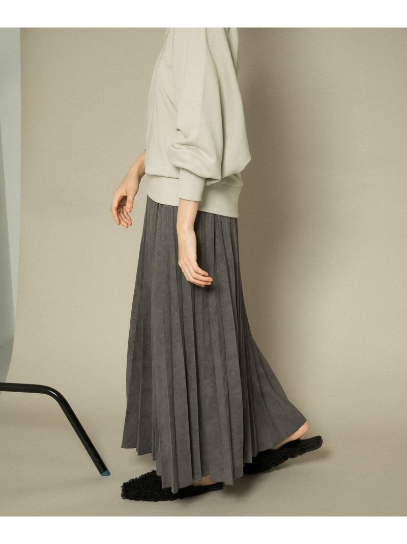 スエードプリーツスカート Kbf ケービーエフ スカート