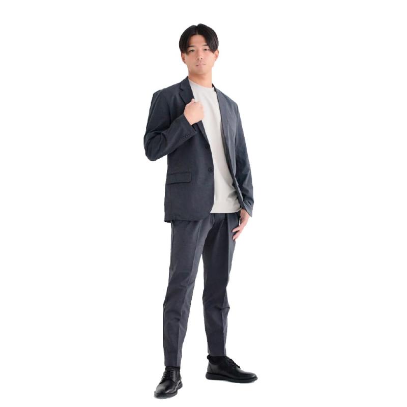 [chocoZAP] メンズ スーツ セット 動けるスーツ ビジネス ジャケット パンツ セットアップ 男性 S M L LL 大きいサイズ ちょこざっぷ チョコザップ