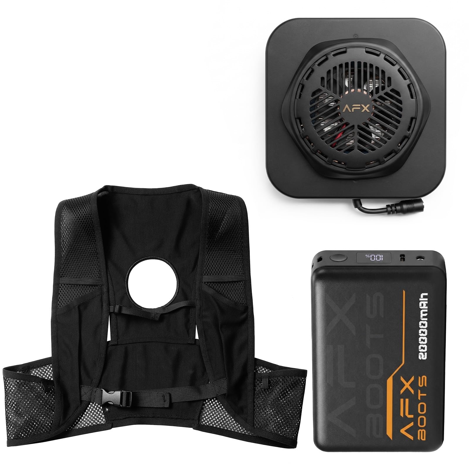 冷却ベスト ペルチェベスト 冷却プレート付き 最大-20℃ 110mm大型ペルチェ素子搭載 20000mAhバッテリー付 フリーサイズ Type-C充電 3段階温度切替 静音設計 長時間稼働 通気性 作業服 夏用 暑さ|kbox店