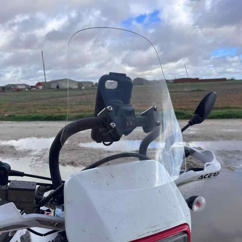 Midimttop バイク ウィンドシールド CRF250L ウィンドスクリーン ブラケット付き フロントフェアリング フライスクリーン エアスポイラー ウィンドディフレクター 適用車種CRF250L CRF250M CRF300L モ