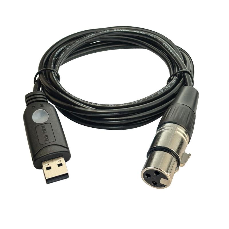 DSD TECH SH-RS09B USB-DMXケーブル対応フリースタイラーQLC MagicQおよびPiオープン照明