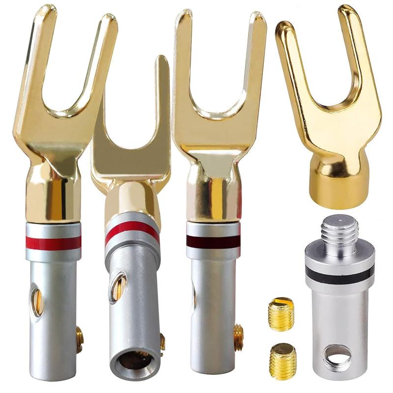 楽天市場】Y ラグ 端子 U 端子 スピーカー 端子 金メッキ 8本セット4