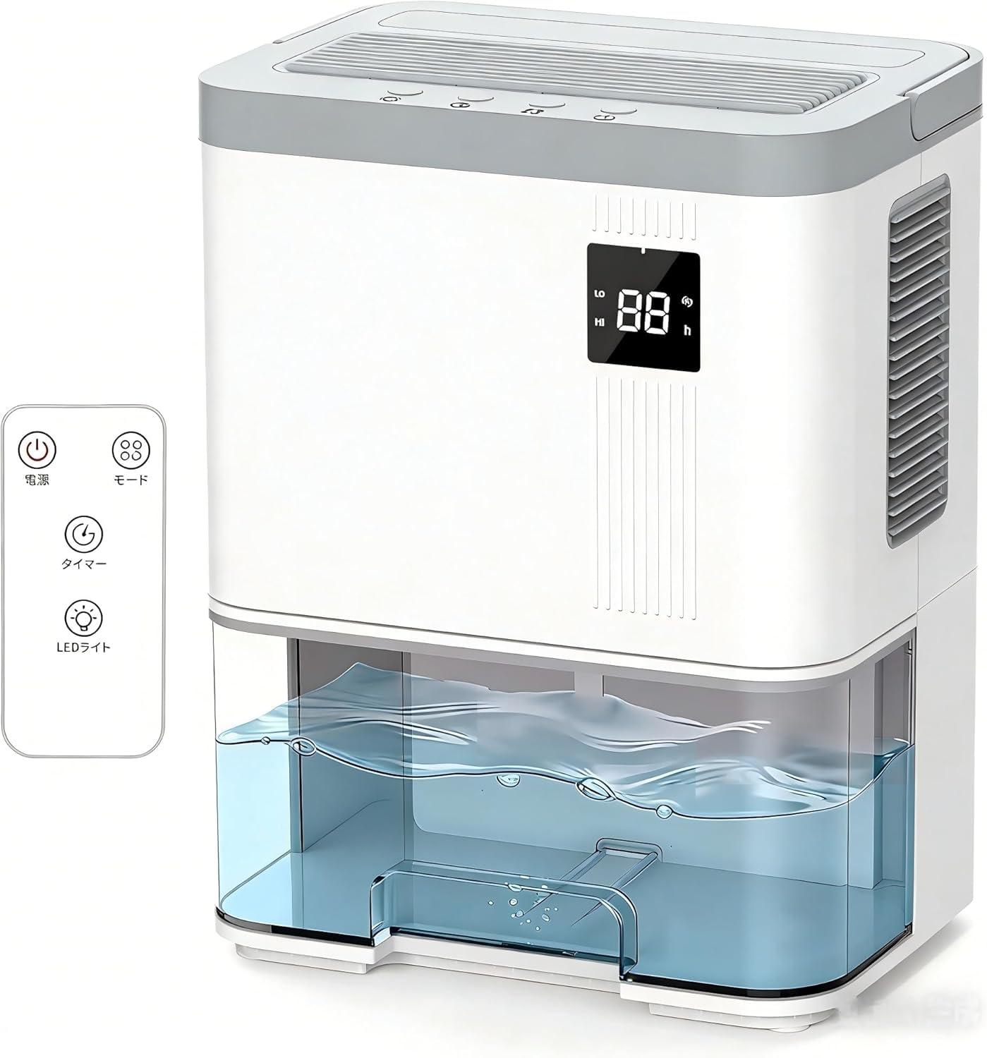 除湿機 空気清浄機能 HEPA13フィルター付き 3Lタンク 1L/日除湿量 衣類乾燥 ペルチェ式 家庭用 湿気取り 梅雨対策 結露 カビ防止 満水自動OFF 切タイマー機能 小型 コンパクト 7色ライト 静音 省｜kbox店