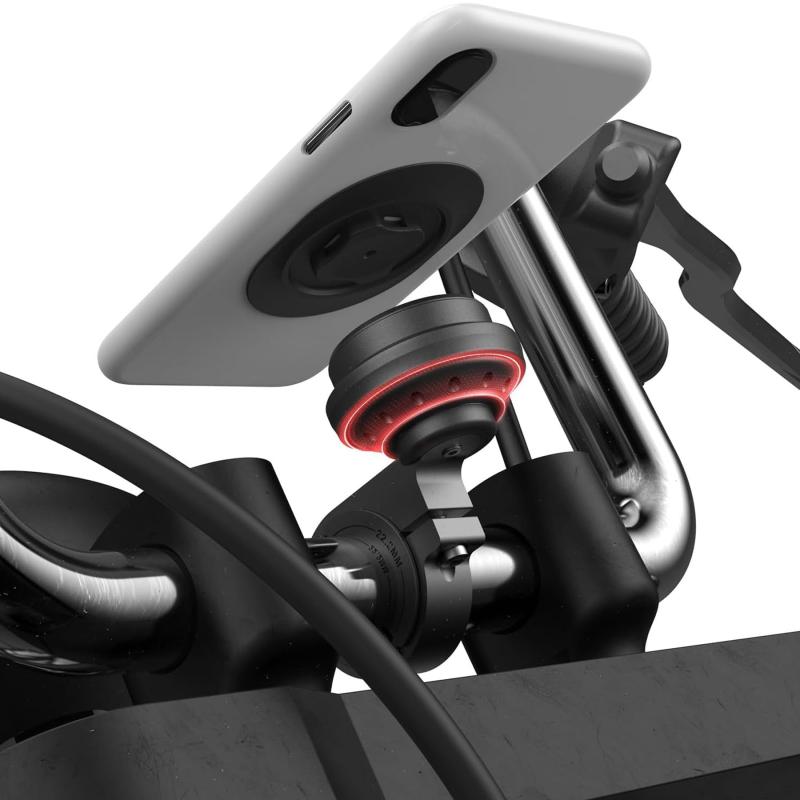 【Sincetop】バイク＆モーターサイクル用スマホホルダー - 汎用アダプター付き ハンドルバー対応 自転車/ロードバイク/マウンテンバイク/モーターサイクル/スクーター対応 ワンタッチ着脱