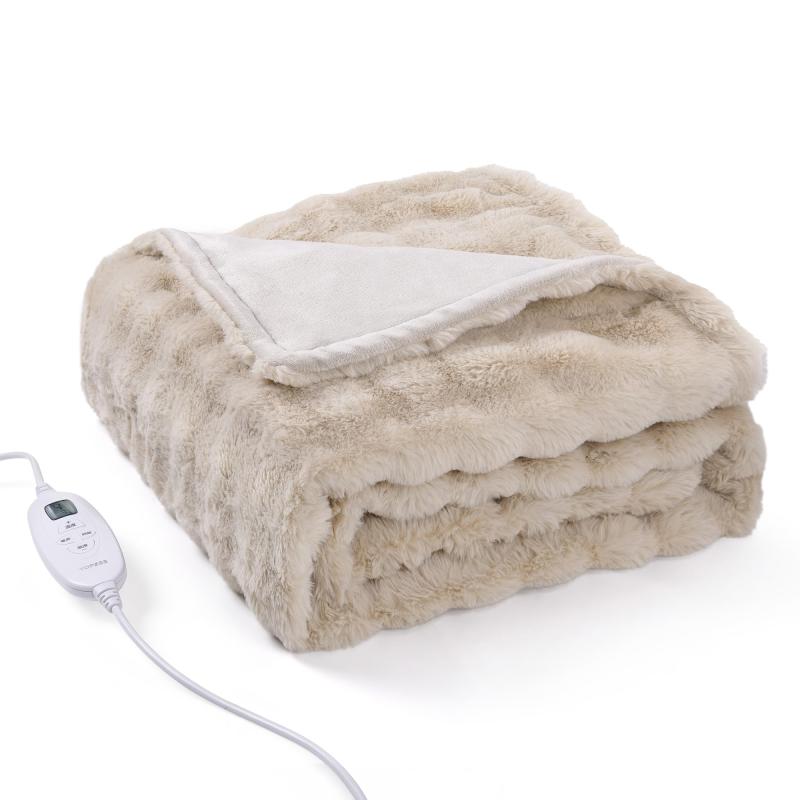 楽天市場】電気毛布 TOPZEE 掛敷き兼用 でんき掛敷毛布 ラビットファー