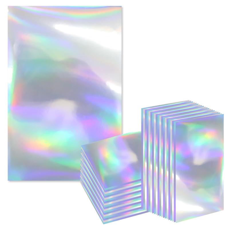 楽天市場】カードスリーブ ホログラム ハート 柄 パープル 61x91mm 50