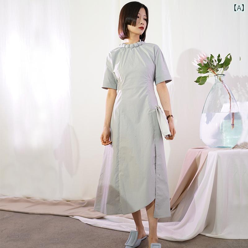 ワンピース レディース ロング丈 Uバック 無地 ノースリーブ タイト シルエット コットン混素材 リゾート 夏服 きれいめ オフィス 通勤 お出かけ 伸縮性抜群 動きやすい サマーワンピース｜kbox店