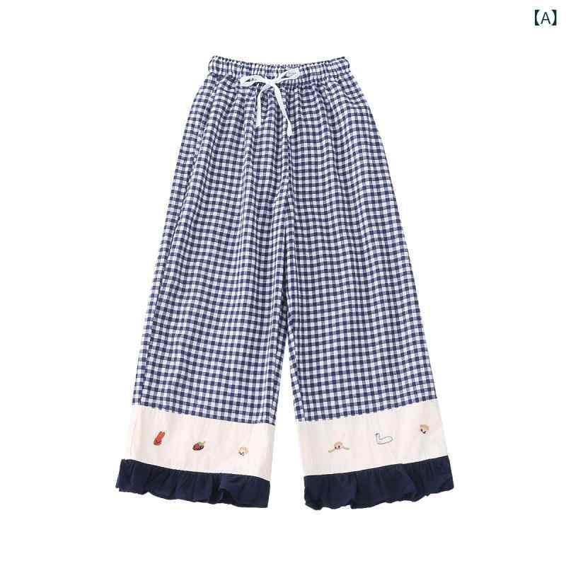 広広としたズボン下 レディース 花柄刺しゅう 刺・墸入り 綿織物原料品 クロップド丈 酉の方角予防医学 ゆる影ぼうし 体型取りまかなう 伸び伸びする感 通気性 動き分かりやすい 春夏 心地よい 自然的 デイリーボトムス 9分丈