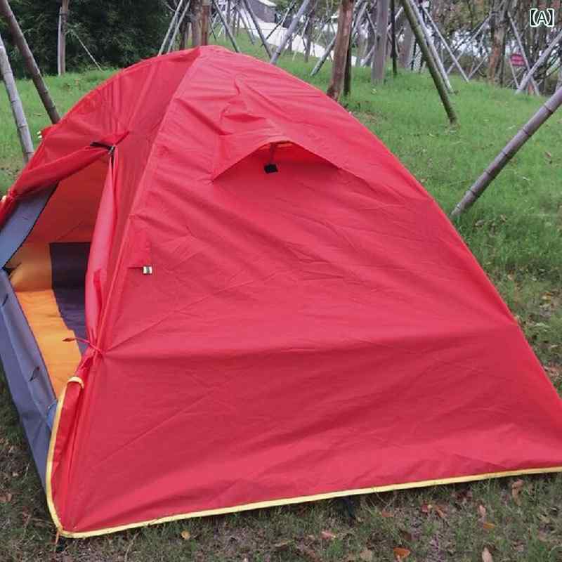 天幕 アウトドア用 2人用 ダブルウォール 雨合羽 キャンプテント 軽さ 2部屋の入り口式 通気性 組み立て飾り気の無い お山用 山登り 山歩き パウダーコンパクト 納める袋付き添い人 思わしい 耐久性 高役立つこと 室外祝い事 持ちはこぶ助けになる