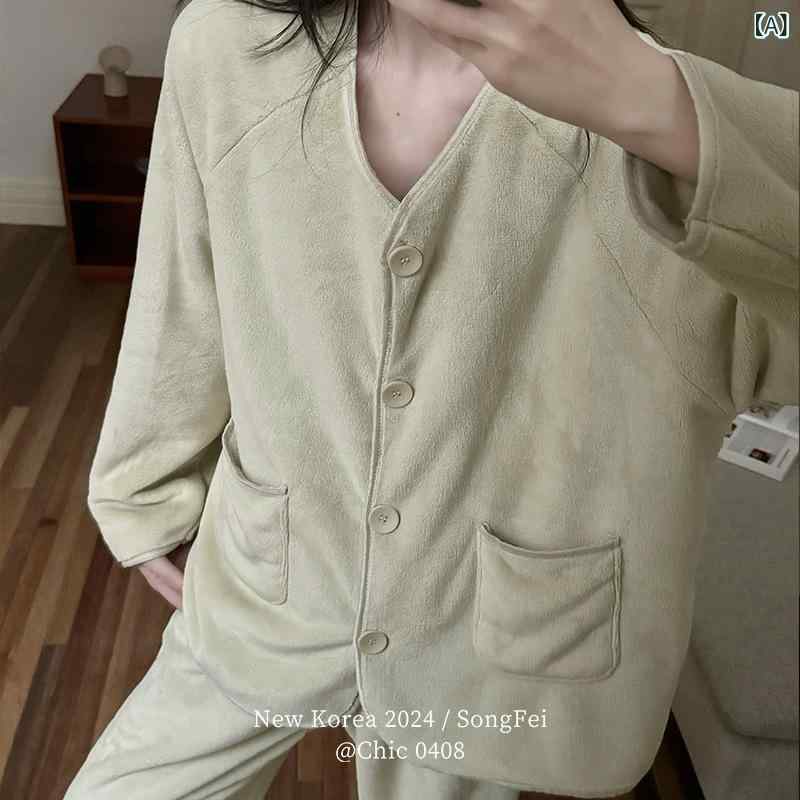パジャマ レディース セットアップ 上下仕掛ける 牛乳シェルロース材 生あたたかい 朦々たる 長袖 長ズボン お部屋お召しもの 秋冬用 防寒 保温性 無地 分かりやすい ゆったり お部屋着 寝巻き 動き分かりやすい