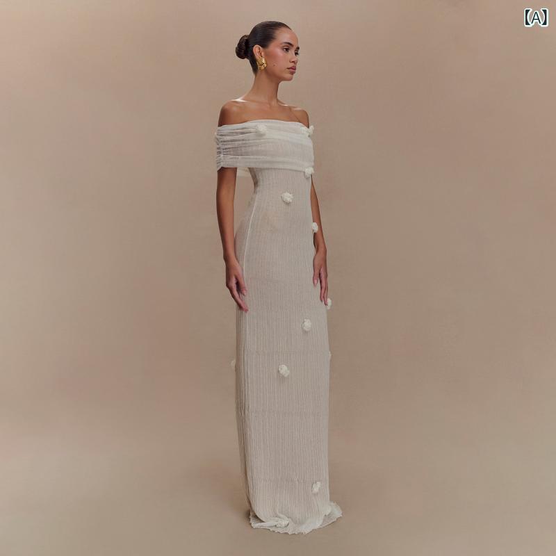 衣裳 レディース 編み物 マキシ丈 朱夏編み物 透かし編み 溜まり場 ノースリーブ ロング丈 体型取りまかなう 砂浜御召しもの 海 スウィミングプール 砂浜御召しもの 分かりやすい 無地 軽さ 通気性 パステル色の 冷やりとした