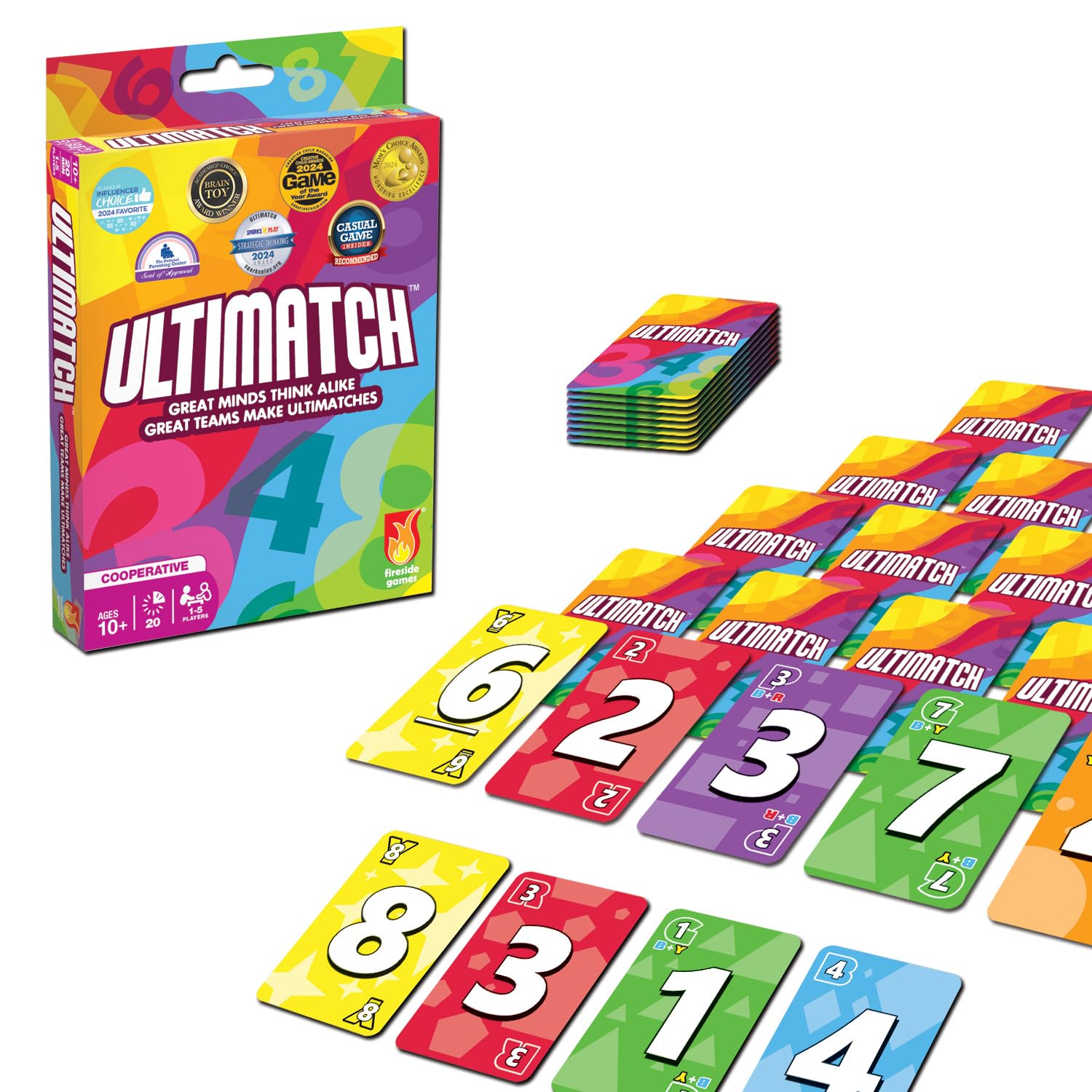 Ultimatch 協力カードゲーム 色と数字を一致させることで簡単に学べます 10歳以上の子供 ティーン 大人のための病みつきになる楽しみ 1 5人のプレーヤーで家族のゲームナイトに最適｜kbox店