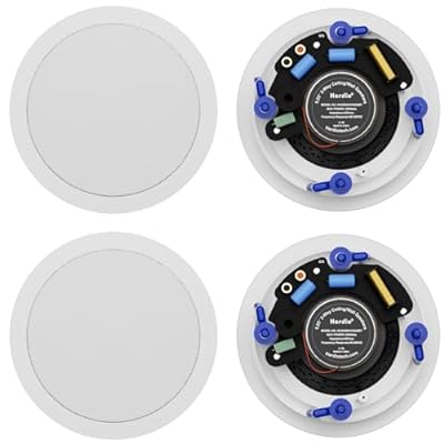 Herdio 600W ブルートゥース 上昇限度埋め込み型金棒引き 2通い路/ラウンド型/1本 白いこと 18.5糎 8Ω 上昇限度金棒引き(4金棒引き)