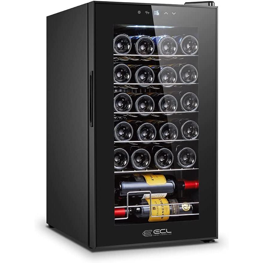 【百貨店SALE】ECL ワインセラー 24本納める 63L 5℃~18℃ コンプレッサー式 ぶどう酒空調設備 省エネ 小型 紫外線UV取りすてる 1年性質引き請ける CSI-EC-24JC[生存期間室内装飾専門職店]