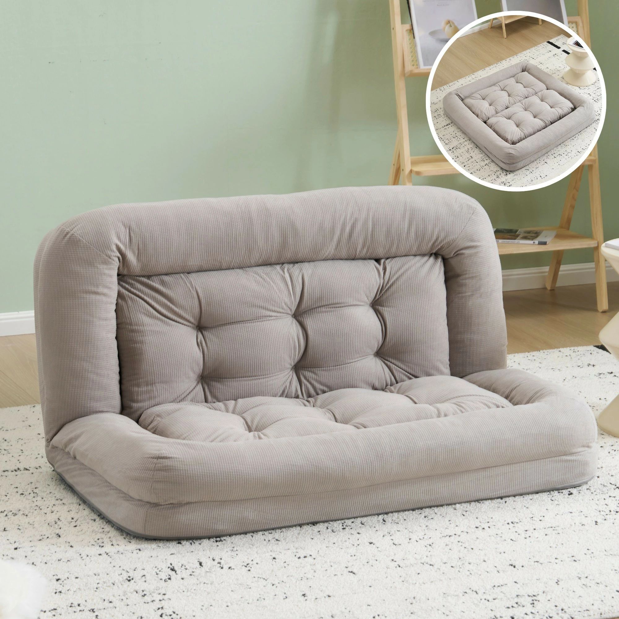 楽天市場】ソファーベッド 座椅子 ソファ 6段調整可能 3WAY 1人掛け 2