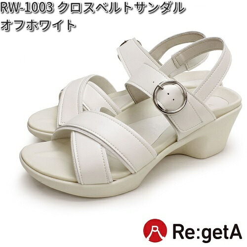 9月入荷予定 Rw 1003 おしごとリゲッタ クロスベルトサンダル レディース オフホワイト 日本製 S L 送料無料 沖縄 離島は除く メーカー直送品 同梱 代引不可 ナースシューズ 医療サンダル 事務用サンダル Factor100 Co Il