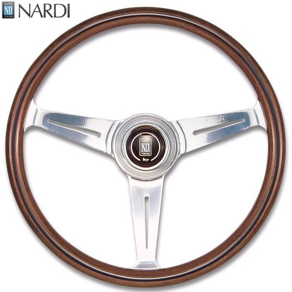 ナルディ ウッドステアリング ハンドル 3本スポーク 楽天市場】NARDI ナルディ N162 クラシック ウッド&シルバー