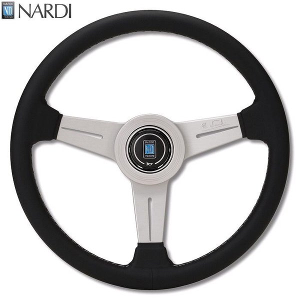 楽天市場】NARDI ナルディ N111 ブラックレザー&シルバースポーク