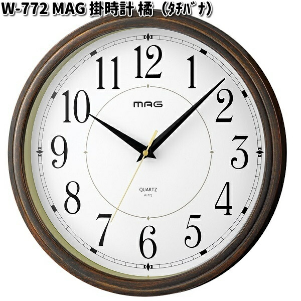 楽天市場】ノア精密 W-287 BR-Z MAG マグ 八角 掛時計 壁掛け時計