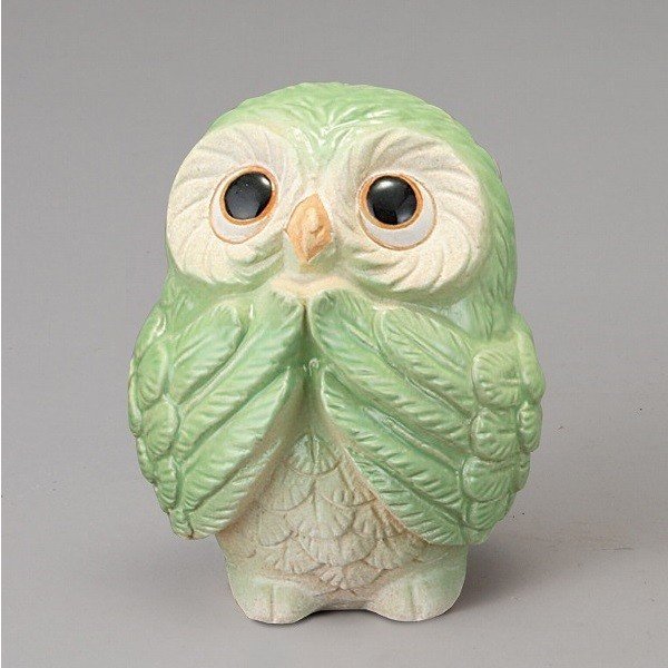 楽天市場】信楽焼 558-03 風水お願いふくろう（白） ふくろう