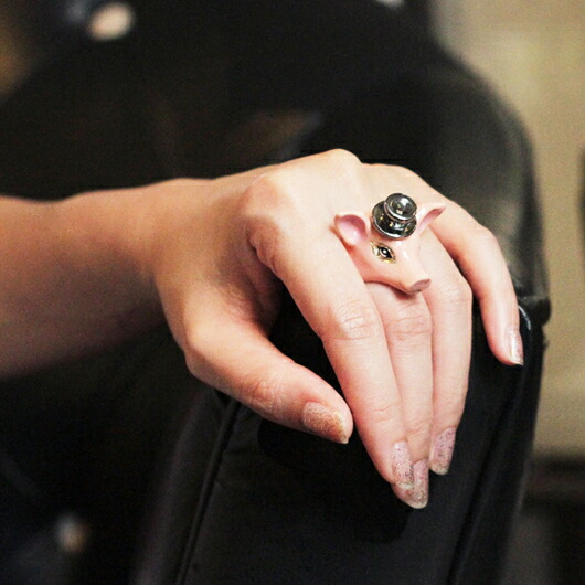 楽天市場】リング アニマル とっても キュート な レオパルド 豹