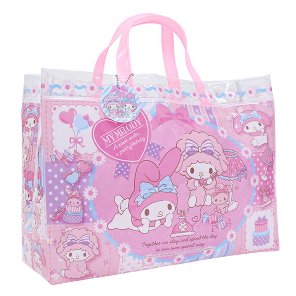 楽天市場 マイメロディ ビーチバッグ マチアリ プールバッグ 角型 ビニールバッグ キッズ 女の子 My Melody マイメロ ピンク サンリオ Sanrio 子供の入園入学バッグ Kcプレイス