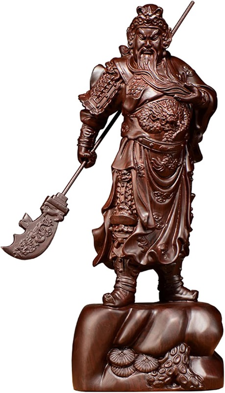 楽天市場】三国志 置物 関羽像 天然ツゲ木彫り 置物 雲長 中国伝統美術