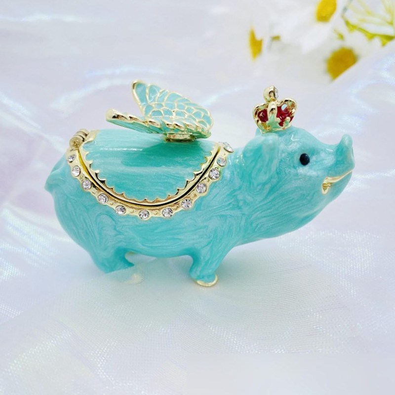 楽天市場】エナメル 白鳥 スワン ジュエリーボック 宝石箱 合金