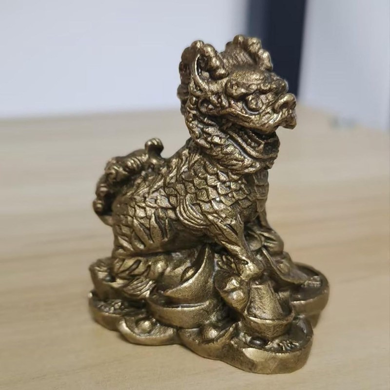 楽天市場】麒麟の置物 招財銅製対麒麟 : 中国貿易CTCオンラインShop