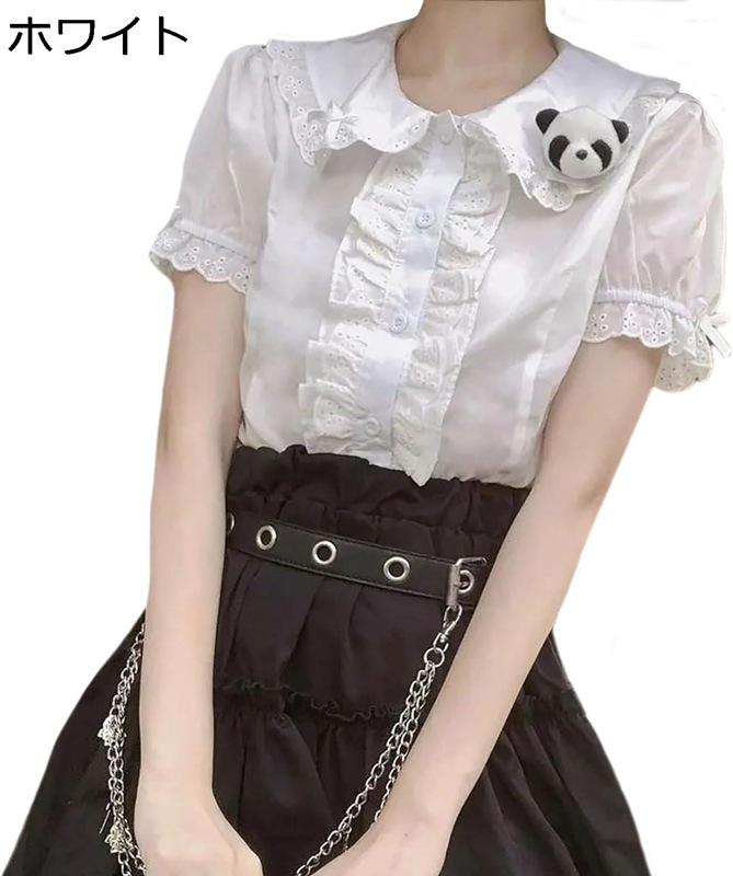 楽天市場】地雷系 ブラウス レディース シャツ レース 半袖 かわいい