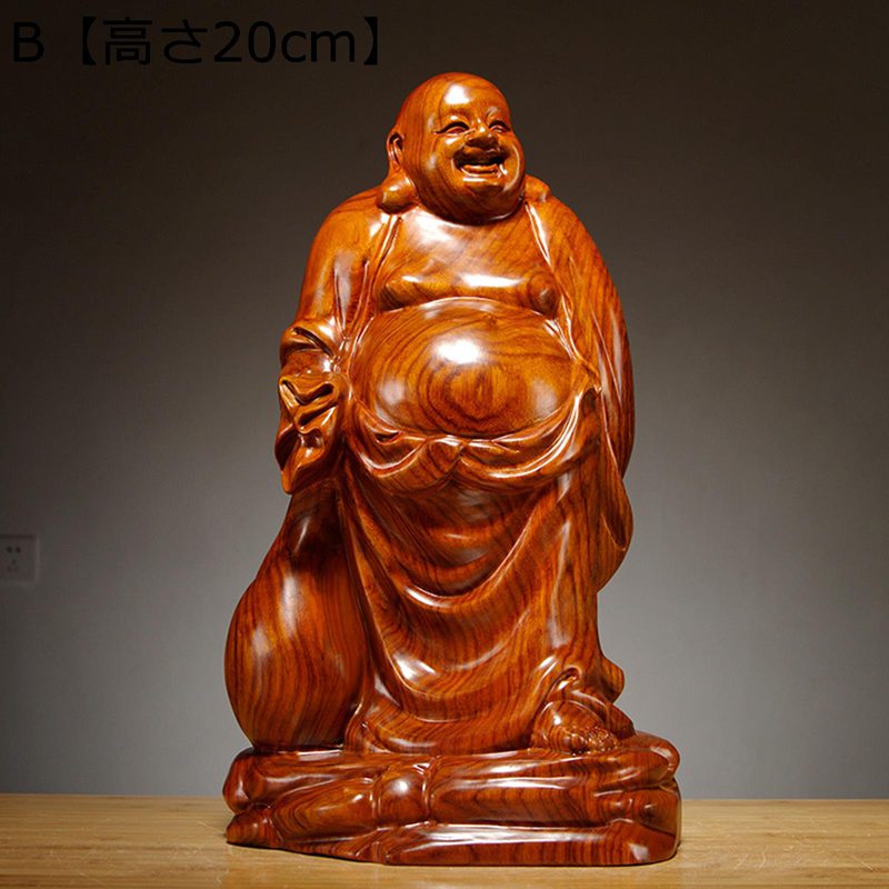 楽天市場】仏像 木彫り 七福神 布袋 様 布袋さんの置物 木像 木製