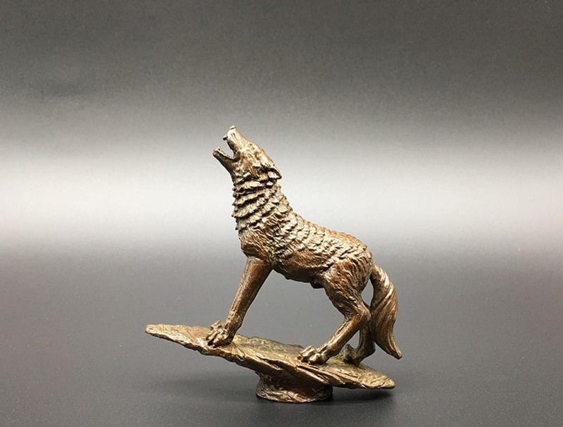 楽天市場】【送料無料】インディアン像 置物 Indian 先住民族 オオカミ