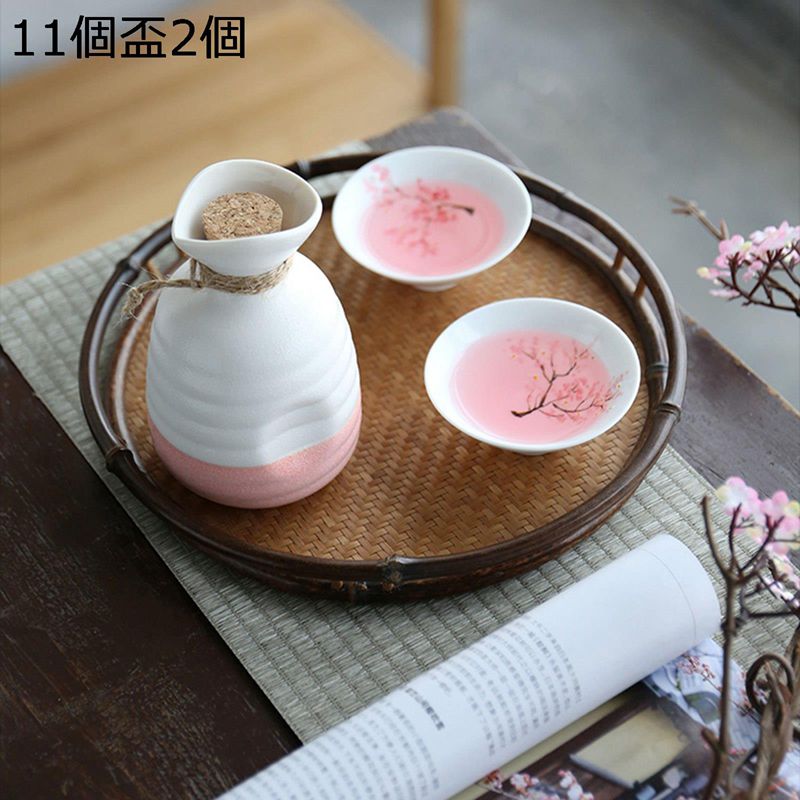 伊万里焼 陶器酒器セット（徳利2本、猪口5個） 伊万里焼 陶器酒器セット（徳利2本、猪口5個）